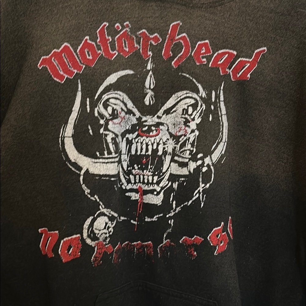 RARE MadeWorn Black Hoodie with Graphic Design Motorhead 🔥 - Picture 2 of 6